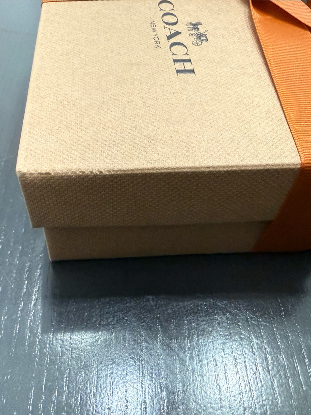 Coach Tan Gift Box with Orange Ribbon - Picture 3 of 7